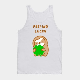 Feeling Lucky Clover Sloth Tank Top